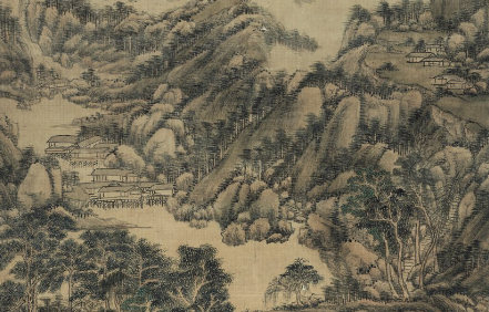 王原祁《山水图》 绢本