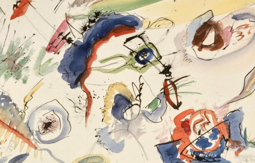 《第一幅水彩抽象画》