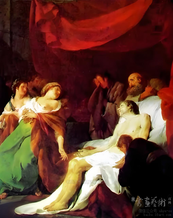 《塞内克之死》 油画 《塞内克之死》 油画