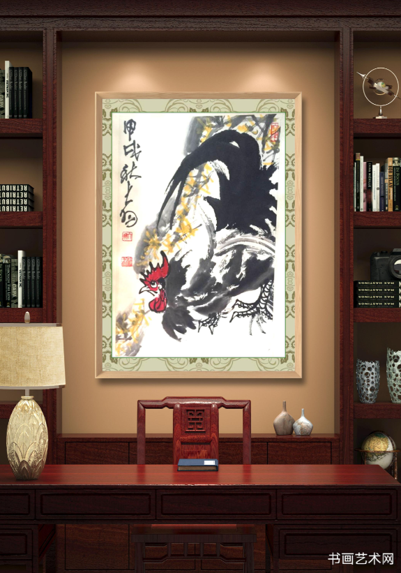 image.png 金陵画家陈大羽的雄鸡图 名家作品