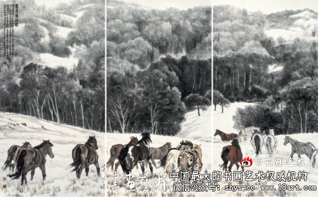 长调一曲入画来 ——杨志斌的草原情境 杨志斌 雪景寒林图 杨志斌画马 第1张 长调一曲入画来 ——杨志斌的草原情境 杨志斌 雪景寒林图 杨志斌画马 第1张