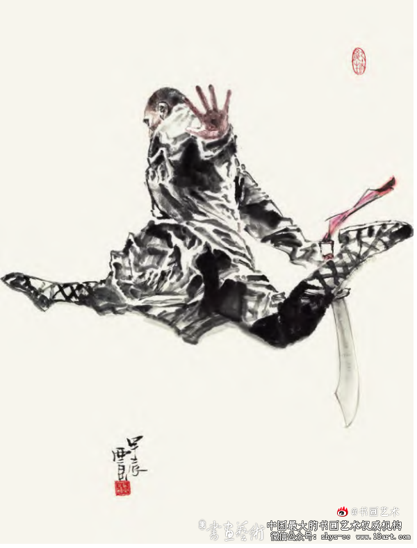 弘扬武学精神  王西京《武林》系列人物画浅析 第5张 弘扬武学精神  王西京《武林》系列人物画浅析 第5张