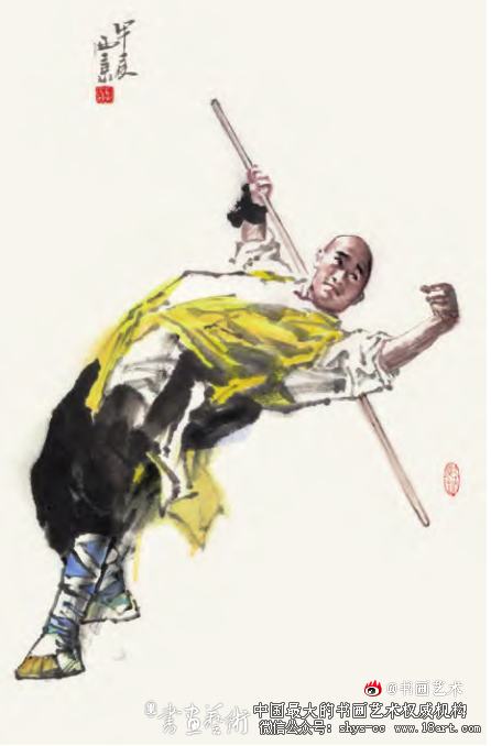 弘扬武学精神  王西京《武林》系列人物画浅析 第2张 弘扬武学精神  王西京《武林》系列人物画浅析 第2张