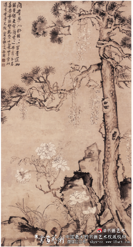 色墨淡雅 富贵吉祥·李鱓《松藤牡丹图》 李鱓 《松藤牡丹图》 第1张 色墨淡雅 富贵吉祥·李鱓《松藤牡丹图》 李鱓 《松藤牡丹图》 第1张