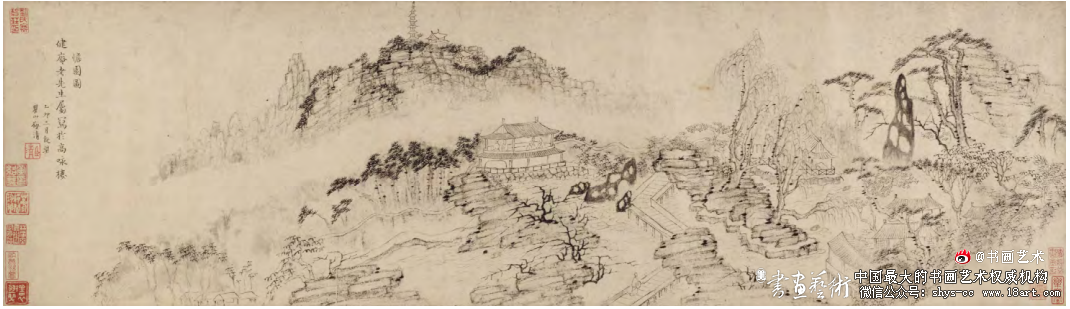 遗民情结 冷逸画风·新安画派作品赏析 新安画派 《山水图卷》 第3张 遗民情结 冷逸画风·新安画派作品赏析 新安画派 《山水图卷》 第3张