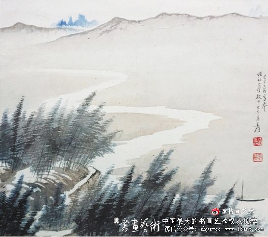 《芦苇图》与“无声处”丨张大千早年山水中的留白意境 张大千 《芦苇图》 第1张 《芦苇图》与“无声处”丨张大千早年山水中的留白意境 张大千 《芦苇图》 第1张