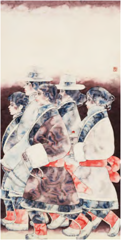 工笔重彩女画家潘缨李传真艺术风格之比较 工笔重彩 没骨重彩 潘缨 李传真 第2张 工笔重彩女画家潘缨李传真艺术风格之比较 工笔重彩 没骨重彩 潘缨 李传真 第2张