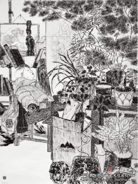 焦墨在人物画中的运用丨作品《我的世界》为例 中国画 焦墨 水墨创作 第2张 焦墨在人物画中的运用丨作品《我的世界》为例 中国画 焦墨 水墨创作 第2张