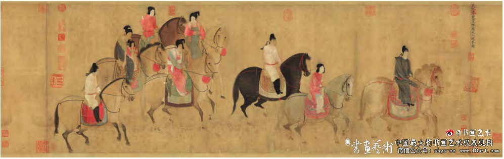 《虢国夫人游春图》艺术形式语言浅析 张萱 《虢国夫人游春图》 第1张 《虢国夫人游春图》艺术形式语言浅析 张萱 《虢国夫人游春图》 第1张