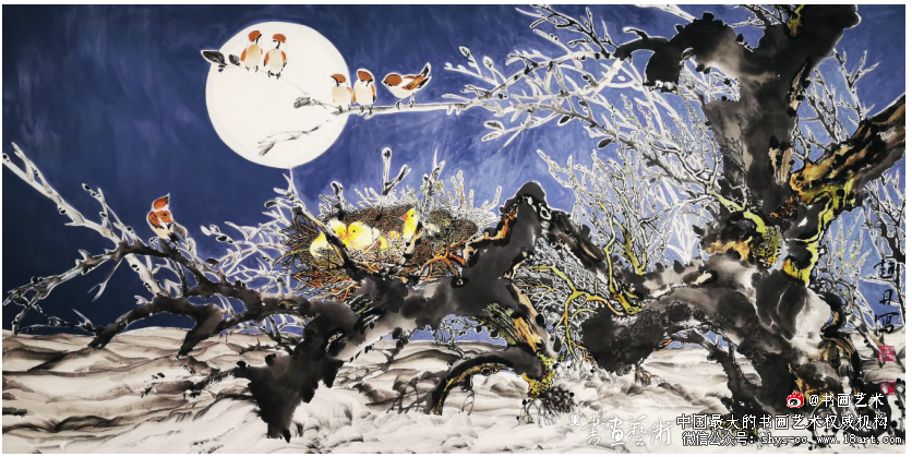 幽寒之境·赵丹的冰雪花鸟 赵丹 中国画 第1张 幽寒之境·赵丹的冰雪花鸟 赵丹 中国画 第1张