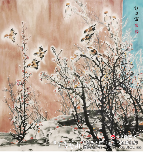 幽寒之境·赵丹的冰雪花鸟 赵丹 中国画 第7张 幽寒之境·赵丹的冰雪花鸟 赵丹 中国画 第7张